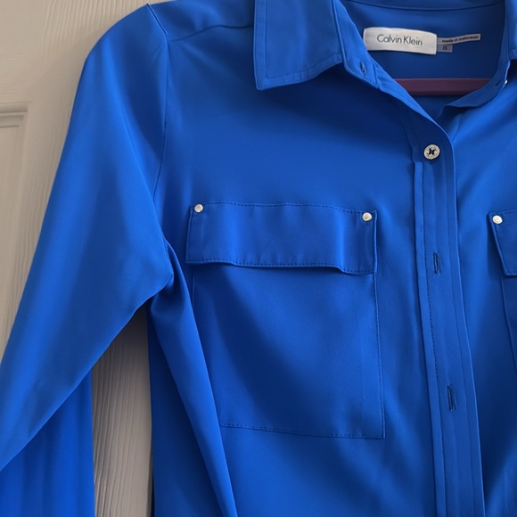 Calvin Klein woman’s shirt dress royal blue size 8 - Picture 4 of 5